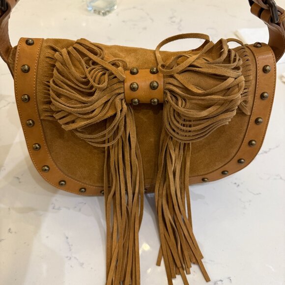 💯 Authentic RED Valentino Designer Crossbody – Tan Studded Bow Detail - Picture 4 of 15